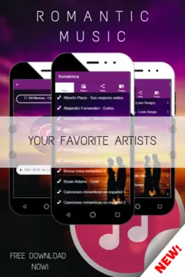 Romantic Love Songs android App screenshot 1